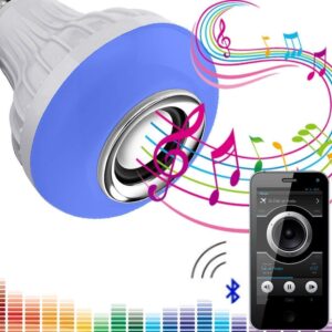 Wireless Bluetooth Sensor 12W Music Multicolor LED Bulb with Remote Controller