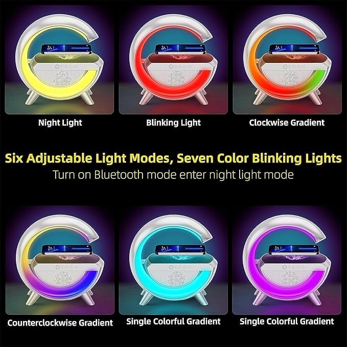 G Lamp Speaker - 3-in-1 Bluetooth Speaker with Fast Wireless Charging (1 Pc) - Image 6